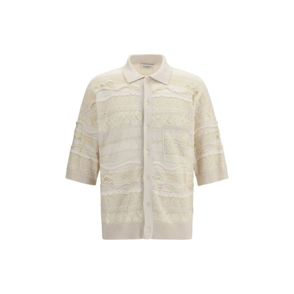 Laneus White Cotton Polo Men's Shirt